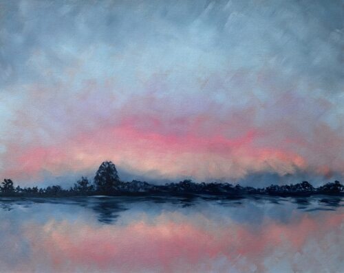Soft Sunset Over the Lake